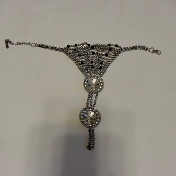 Iris Apfel & Bajalia Black & Silver Panja Hand Bracelet - Picture 14 of 14